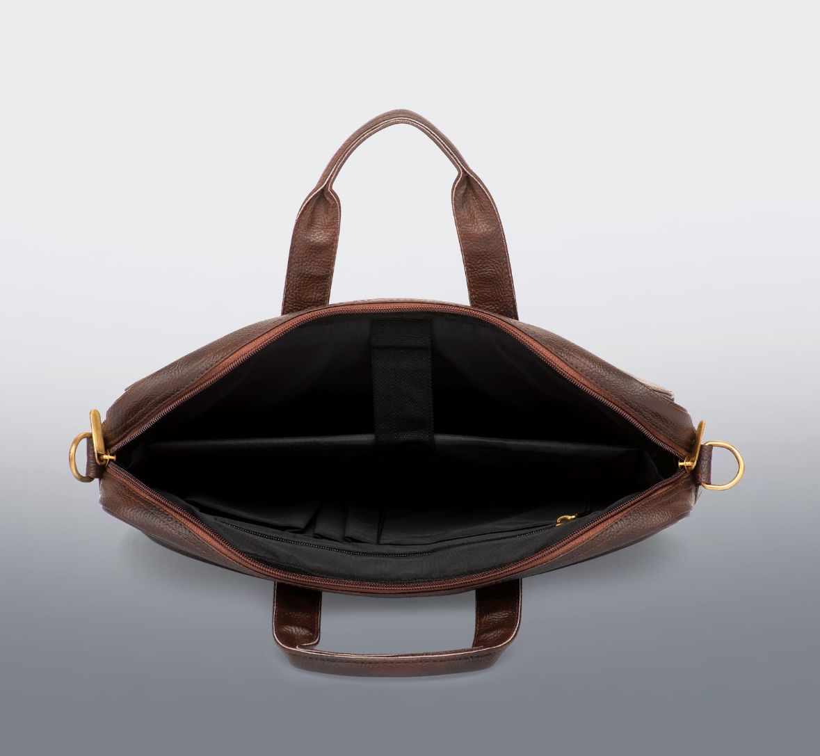 Premium Brown PU Leather Messenger Bag