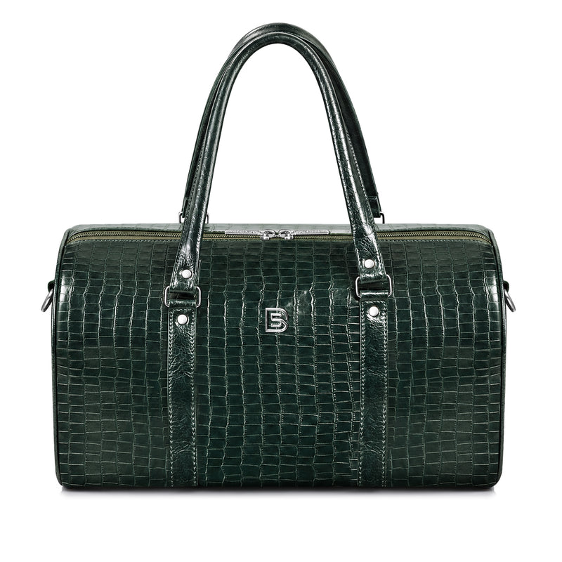 Croco Texture Leather Duffle Bag – Travel in Style