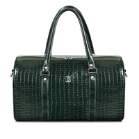 Croco Texture Leather Duffle Bag – Travel in Style