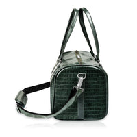 Croco Texture Leather Duffle Bag – Travel in Style