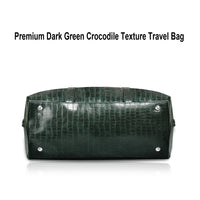 Croco Texture Leather Duffle Bag – Travel in Style