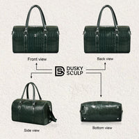 Croco Texture Leather Duffle Bag – Travel in Style
