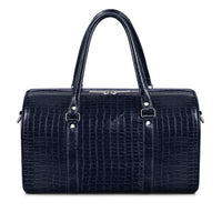 Croco Texture Leather Duffle Bag – Travel in Style