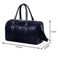Croco Texture Leather Duffle Bag – Travel in Style