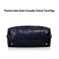 Croco Texture Leather Duffle Bag – Travel in Style