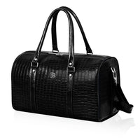 Croco Texture Leather Duffle Bag – Travel in Style