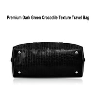 Croco Texture Leather Duffle Bag – Travel in Style