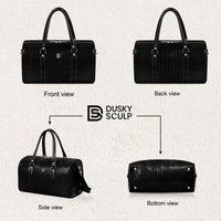 Croco Texture Leather Duffle Bag – Travel in Style