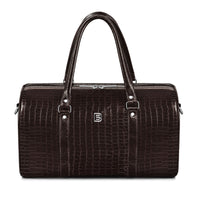 Croco Texture Leather Duffle Bag – Travel in Style