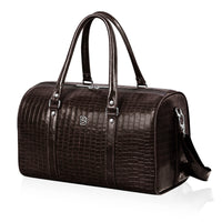 Croco Texture Leather Duffle Bag – Travel in Style
