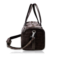 Croco Texture Leather Duffle Bag – Travel in Style
