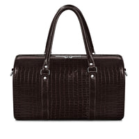 Croco Texture Leather Duffle Bag – Travel in Style