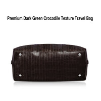 Croco Texture Leather Duffle Bag – Travel in Style