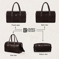 Croco Texture Leather Duffle Bag – Travel in Style