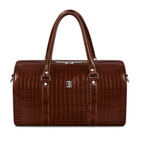 Croco Texture Leather Duffle Bag – Travel in Style