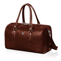Croco Texture Leather Duffle Bag – Travel in Style