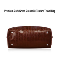 Croco Texture Leather Duffle Bag – Travel in Style
