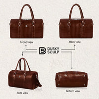 Croco Texture Leather Duffle Bag – Travel in Style