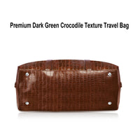 Croco Texture Leather Duffle Bag – Travel in Style