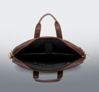 Premium Brown PU Leather Messenger Bag