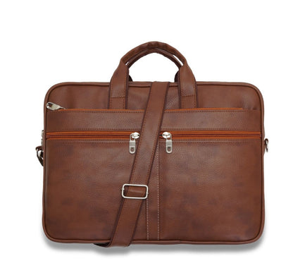 Premium front Two zip Leather Bag