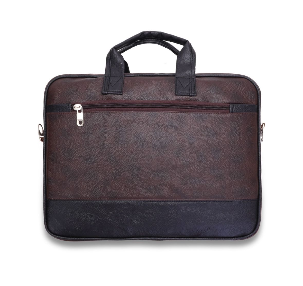 Two-Tone PU Leather Laptop Bag