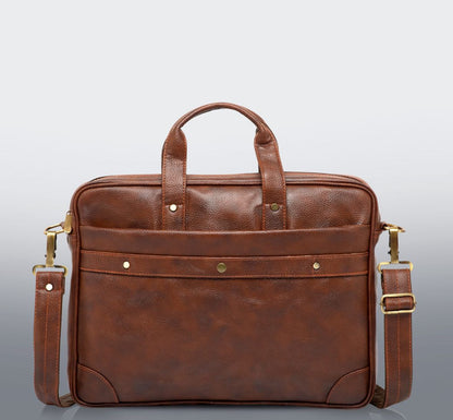 Premium PU Leather Light Brown Messenger Bag