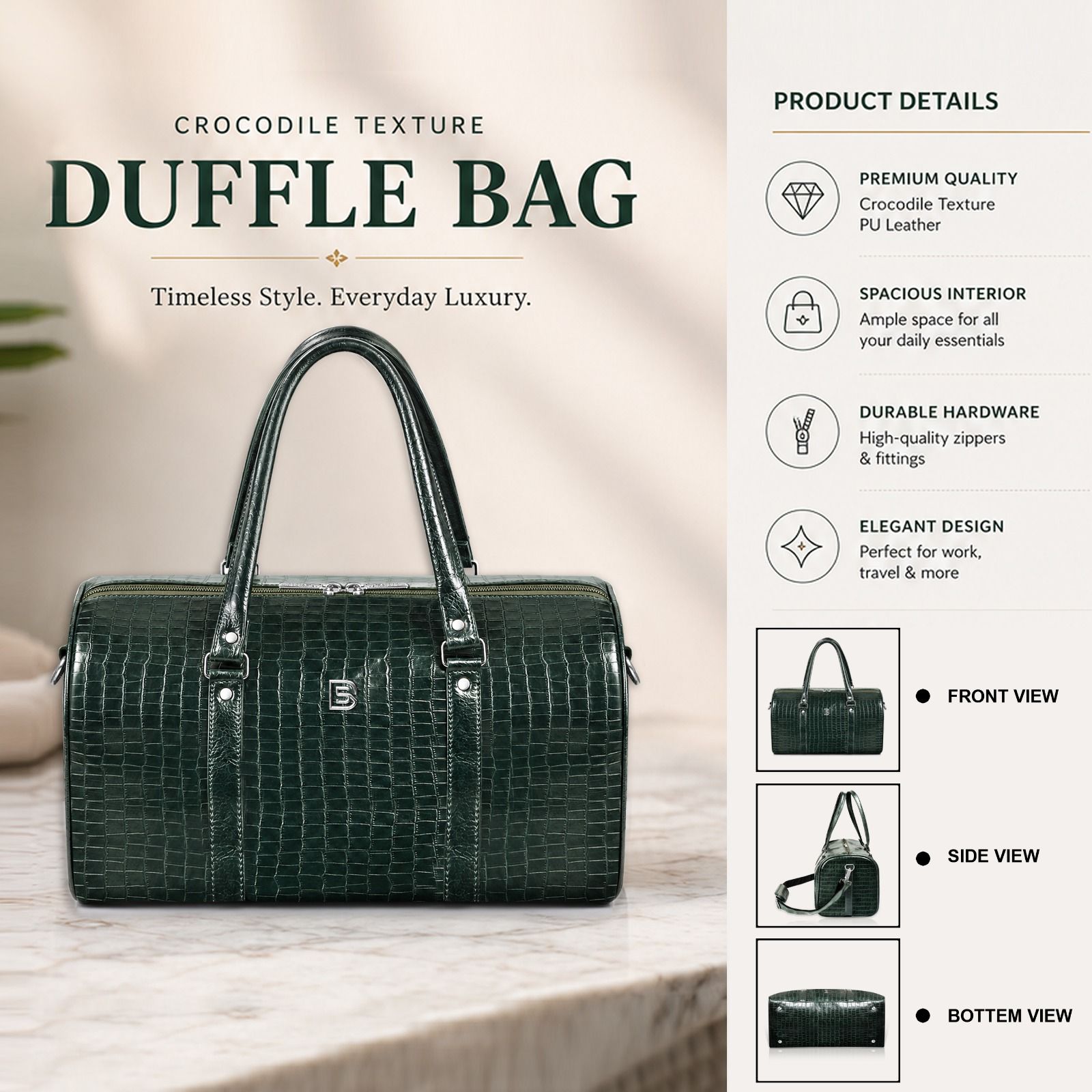 Croco Duffle